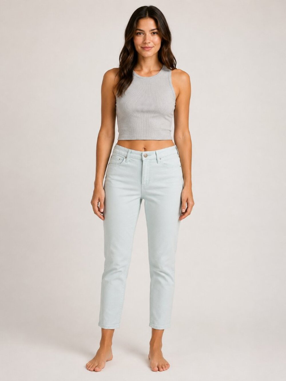 Talbots Jegging Crop Jeans Size 6 Pale Blue Stretch Skinny Cropped Pants